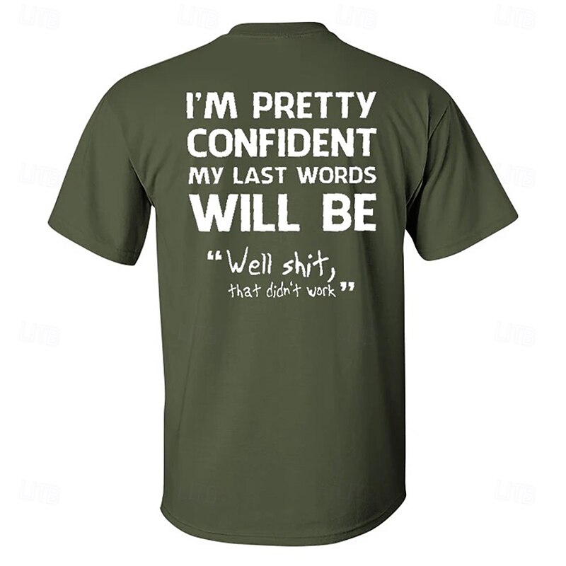 Men's Text Sports and Outdoors T Shirt Short Sleeve T shirt 3D Print Crew Neck Shirt Sports Outdoor Street Gym Black White Blue Summer Spring Clothing Apparel S M L XL XXL XXXL2