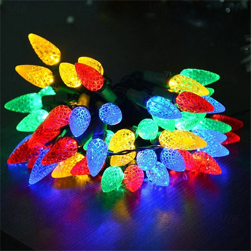 Elegant Wedding Reception Party Solar Sakura Christmas String Lights 5M/6.5M/7M Outdoor Waterproof Patio Lights, Strawberry Style, for New Year, Wedding, Party Decor3