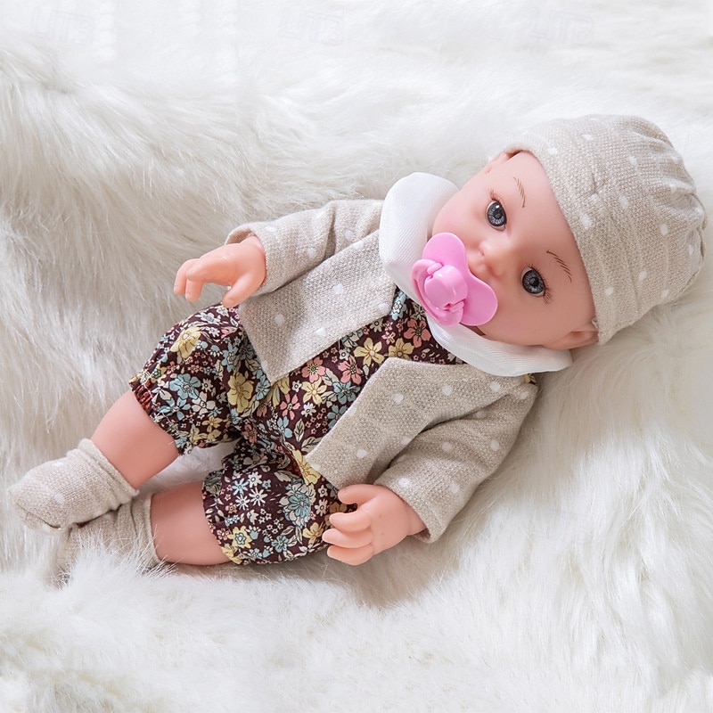 30cm/12inch Reborn doll Realistic baby doll with set hat socks pacifier Christmas Festival Gift4