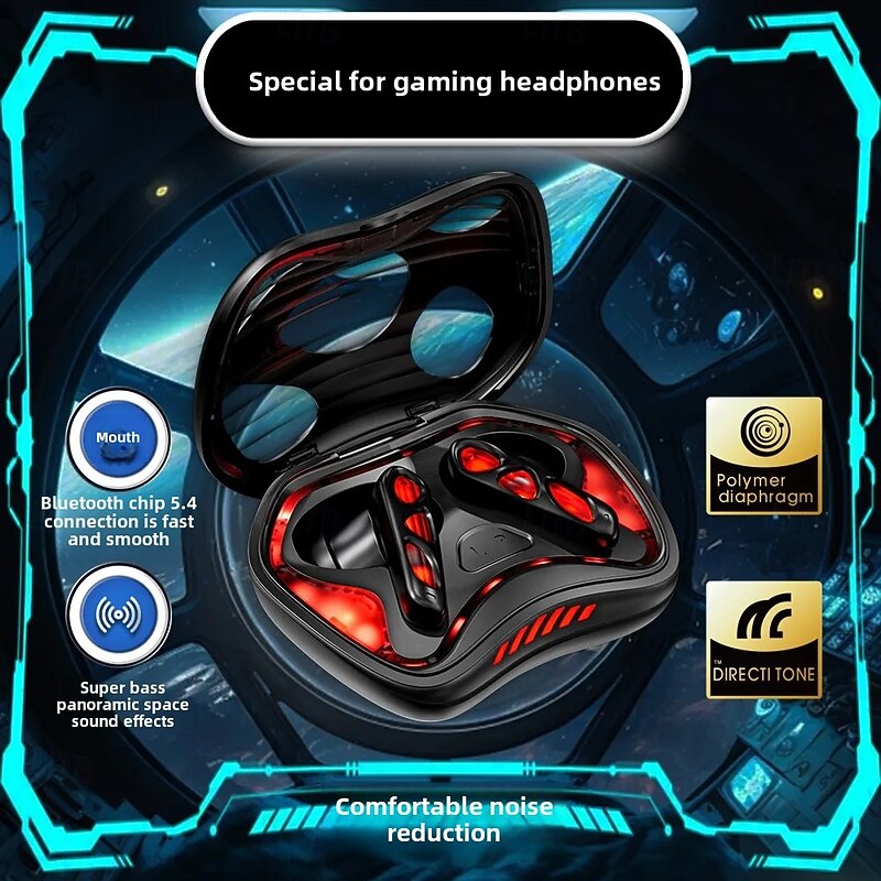 YX36 Esports Bluetooth Headphones Long Endurance Low Latency Gaming Earphones Noise Reduction Sports Wireless Headset3