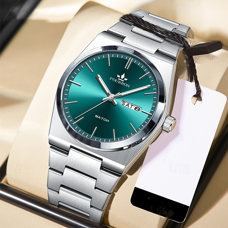 New Fashion Trend Mineral Reinforced Glass Lens Waterproof Night Light Calendar Sunday Display Business Leisure Sports Handsome And Stylish Men'S Watch