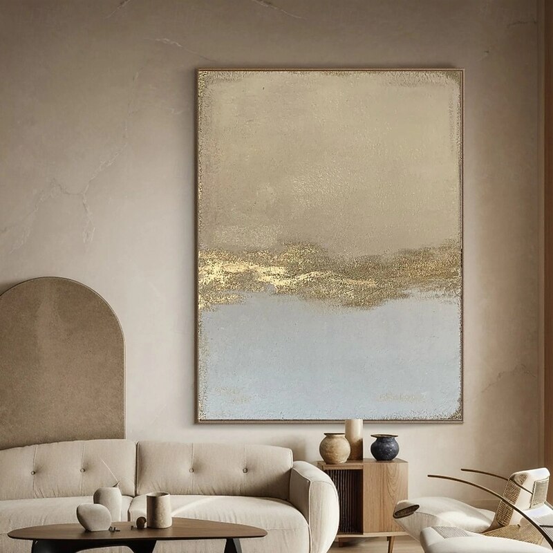 Hand painted Abstract Gold Paintings On Canvas handmade Rich Textured Acrylic Painting Modern Wall Art oil painting Hand Painted Artwork picture for Living Room bedroom Wall Decor3