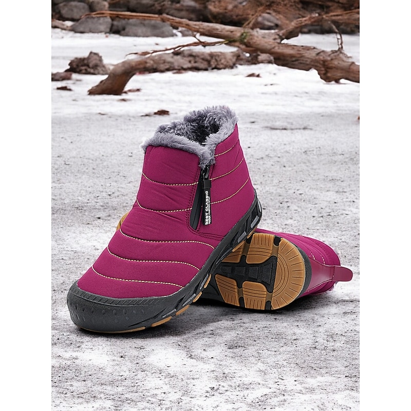 Women's Waterproof Warm Winter Ankle Boots with Plush Lining – Non-Slip Outdoor Snow Shoes for Cold Weather
