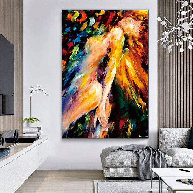 Nude oil painting handmade Woman portrait canvas painting handmade African Women oil painting handmade Wall Art Modern Decor Woman Body painting For  Home And Office Abstract Nude Art Home Wall Decor2