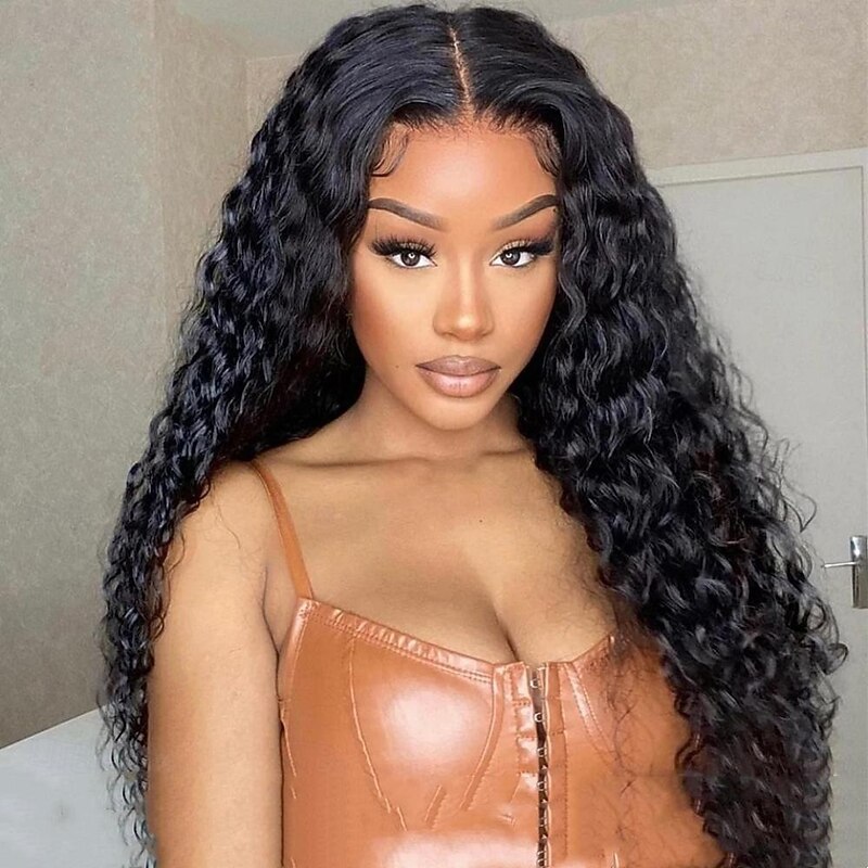 13x4 Lace Front Wig Water Wave Lace Closure Wig Wear And Go Glueless Wig Human Hair Ready to Wear Curly HumanHair Wigs For Women