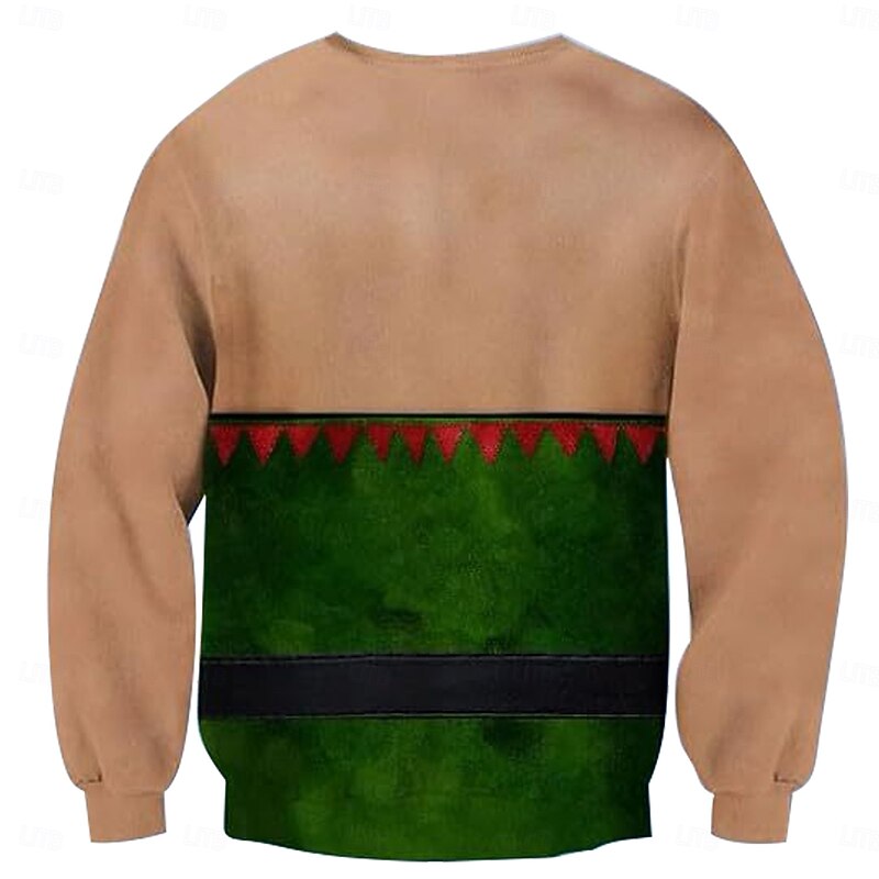 Christmas Santa Claus Pullover Funny Christmas Sweatshirt 3D Print 3D Christmas Funny For Couple's Men's Women's Adults' Christmas Carnival 3D Print Party Festival3