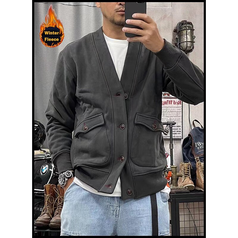 Men's Sweatshirt Sweat Jacket Tactical Black Blue Khaki Dark Gray Standing Collar Plain Sports & Outdoor Sports Streetwear non-printing Designer Basic Casual Winter Clothing Apparel Hoodies3