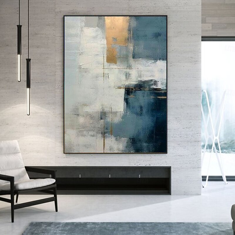 Handmade Oil PaintingCanvasWall Art DecorationAbstract Knife PaintingLandscape GreyFor Home Decor Rolled Frameless Unstressed Painting2