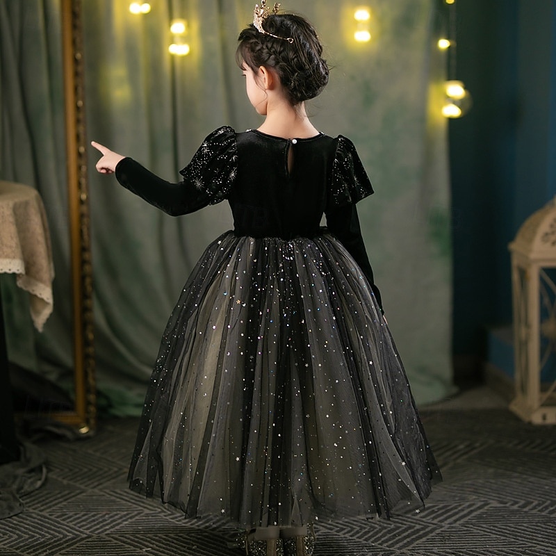 Frozen Princess Fairytale Elsa Flower Girl Dress Theme Party Costume Tulle Dresses Cosplay Costume Movie Cosplay for Girls' Kid's Christmas Carnival New Year Performance Birthday Party4