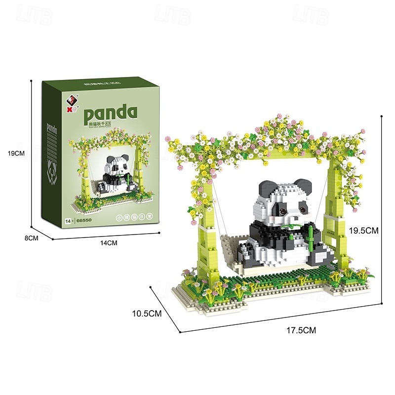 Cute Panda Mini Building Blocks Sets for Goodie Bags Micro Mini Building Toy Bricks for Adults Party Favors for Kids Boys Girls 12-143