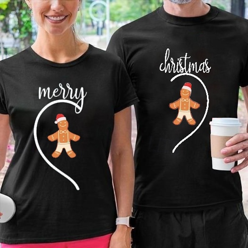Christmas T-shirt Ugly Christmas Shirt Christmas Graphic Funny For Couple's Men's Women's Adults' Christmas Carnival Hot Stamping Party Festival2
