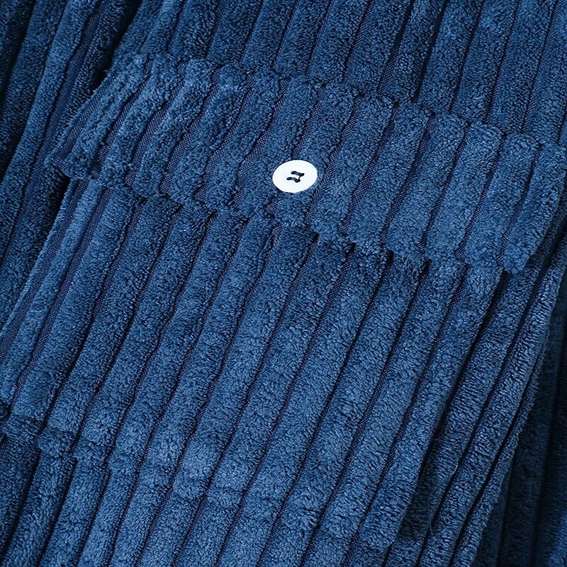 Men's Lightweight Jacket Shirt Jacket Casual Jacket Shacket Vacation Daily Breathable Pocket Spring Fall Plain Fashion Classic Lapel Regular Dark Blue Jacket3