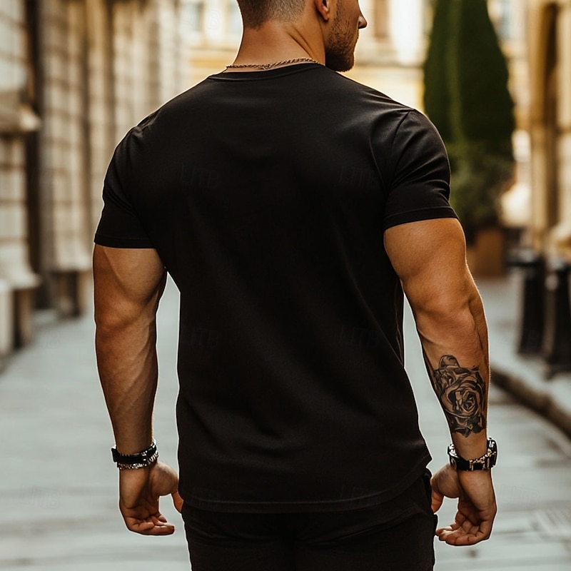 Men's Landscape Palm Tree T Shirt Short Sleeve T shirt 3D Print Crew Neck Shirt Fashion Athleisure Street Daily Hawaiian Black Summer Spring Clothing Apparel S M L XL XXL XXXL2