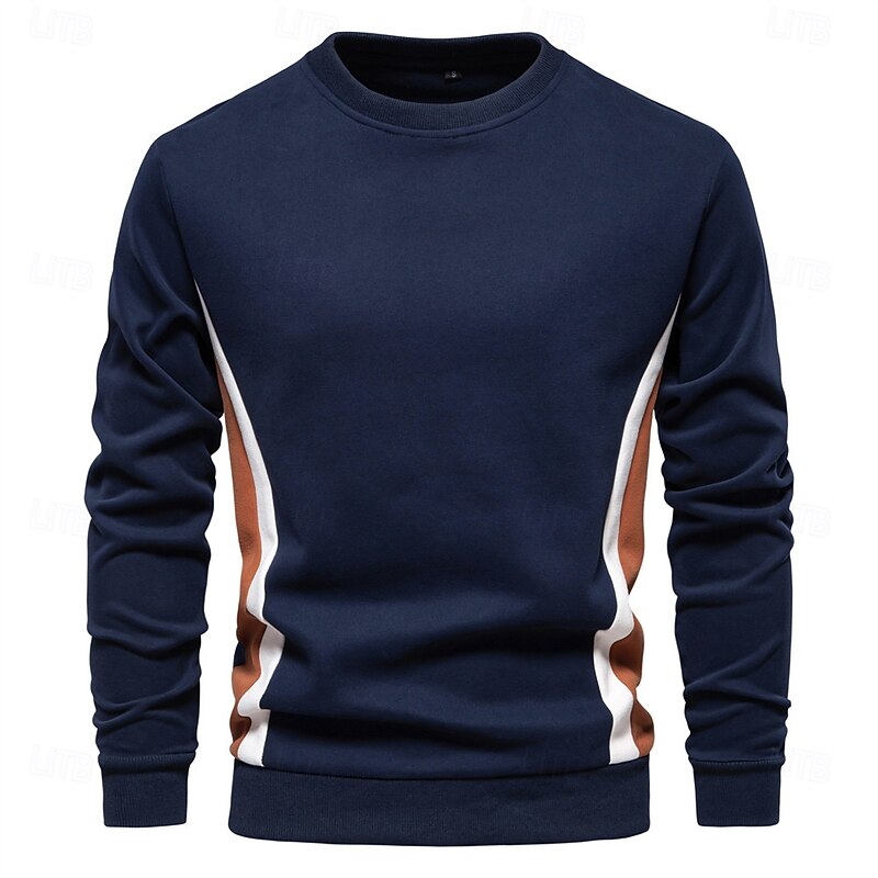 Men's Zip Hoodie Sweatshirt Pullover Apricot Black Navy Blue Blue Orange Standing Collar Color Block Sports & Outdoor Sports Weekend Streetwear Cool Casual Spring &  Fall Clothing Apparel Hoodies2