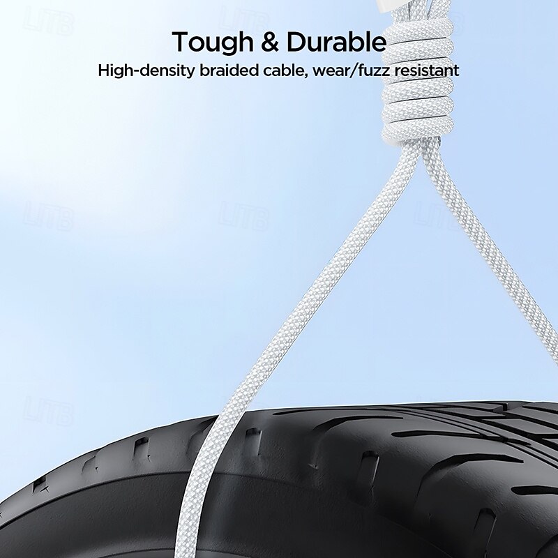 Joyroom Lightning Cable 30W 3.3ft USB C to Lightning 3 A Fast Charging Nylon Braided Durable Soft Touch For iPhone Phone Accessory4