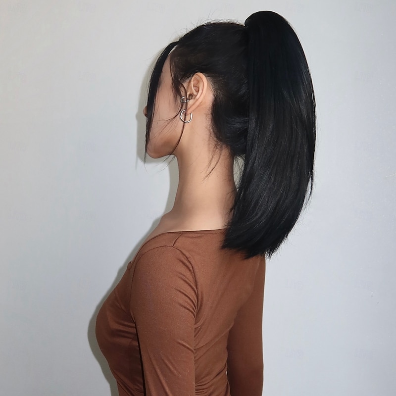 Drawstring Ponytails Women / Classic / Easy dressing Synthetic Hair Hair Piece Hair Extension Straight 20 inch Valentine's Day / Party Evening Wear / Party / Evening3