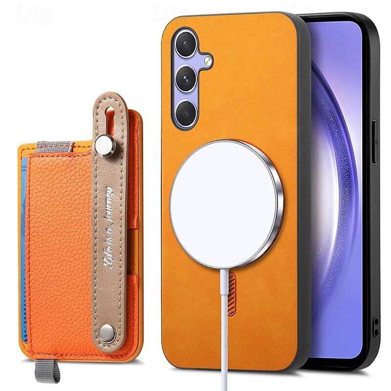 Phone Case For S25 S24 S24 FE S23 Ultra Plus A55 5G A35 5G A25 A15 A14 A34 Back Cover with Stand Holder Magnetic Support Wireless Charging Retro TPU PU Leather3