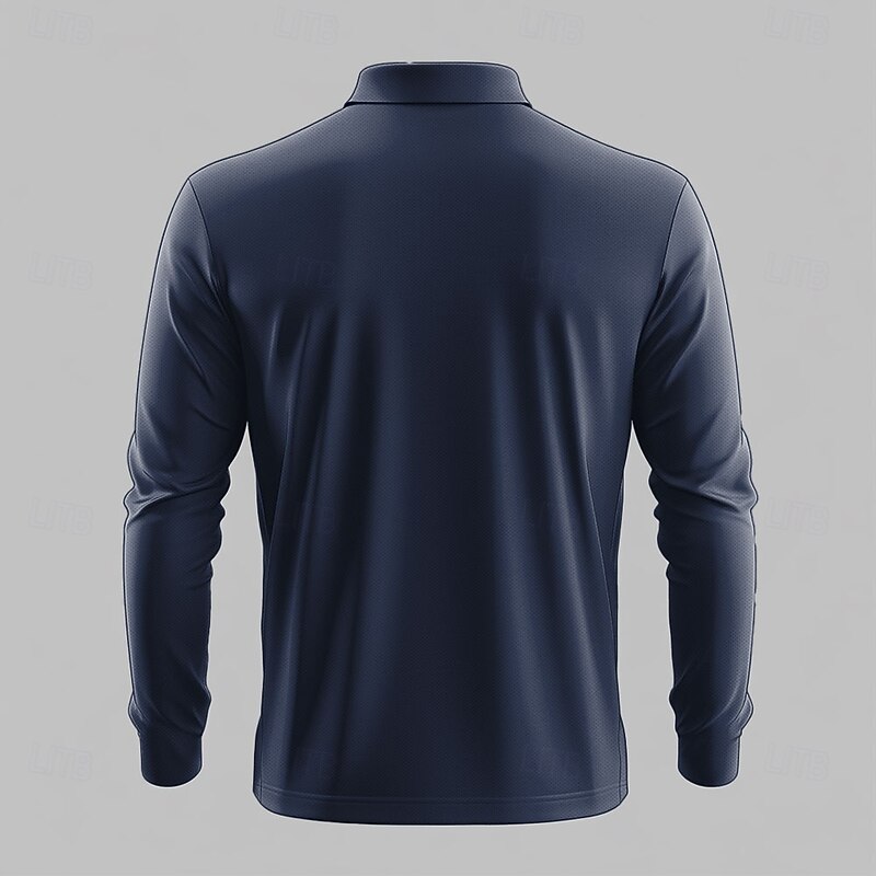 Men's Letter Printed Old Man Zip Polo Shirts Golf Shirt Long Sleeve Polo Shirts Collared Shirts Vintage Casual Outdoor Street Dailywear 3D Print Quarter Zip Polo Spring Fall & Winter Black Blue Green2