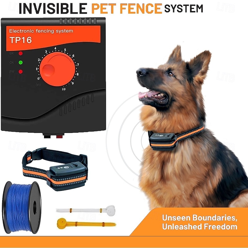 Electric Dog Fence Wired In Ground Pet Fence Thick Cable Rechargeable Waterproof Training Collar Anti Runaway Electronic Fenceing System