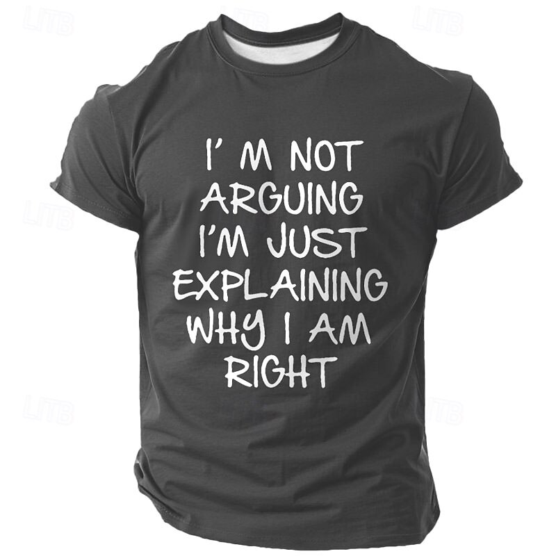 Men's Sarcastic Graphic T-Shirt: 
