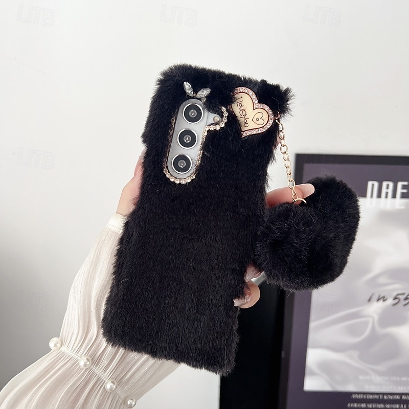 Phone Case For Z Fold 7 Z Fold 6 Z Fold 5 Z Fold 4 Z Fold 3 Back Cover Shockproof Retro Plush2