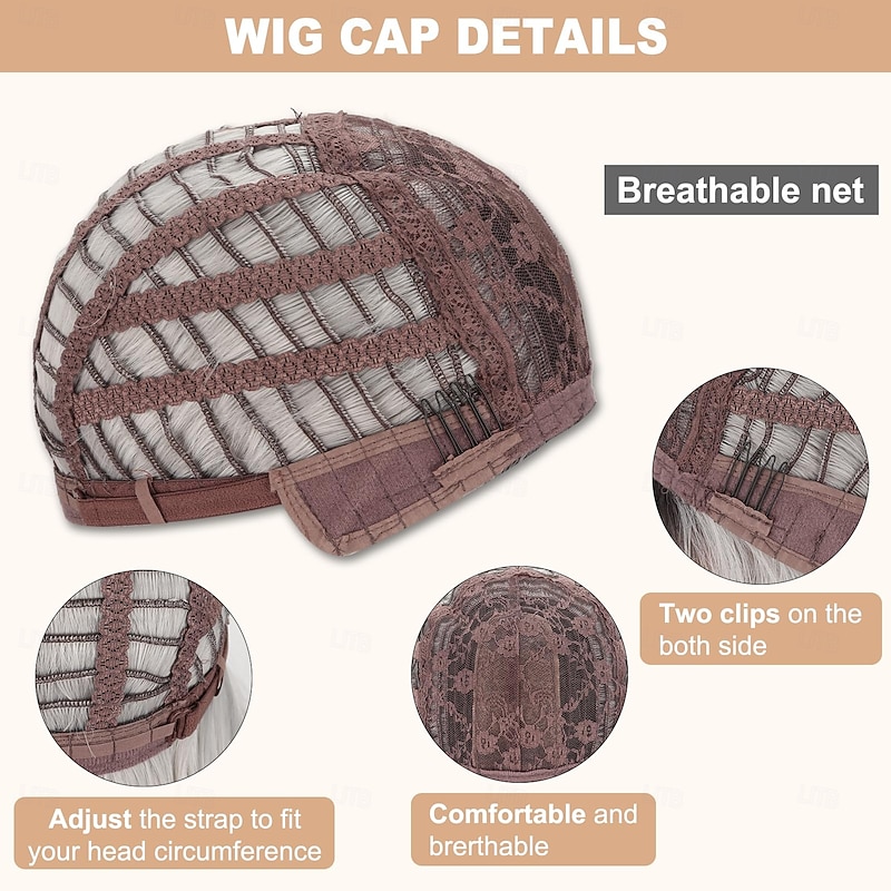 Wavy Bob Wig With Air Bangs Natural Curly Short Bob Wigs Women's Shoulder Length Wigs Synthetic Cosplay for Girl Colorful Wigs4