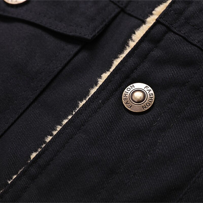 Men's Winter Jacket Fleece Jacket Casual Jacket Daily Vacation Thermal Warm Pocket Fleece Fall & Winter Plain Fashion Streetwear Lapel Regular Black Yellow Army Green Dark Blue Dark Gray Jacket4