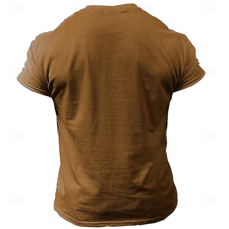 Thanksgiving Day Men's Funny Turkey T Shirt Short Sleeve T shirt 3D Print Crew Neck Shirt Fashion Athleisure Street Sports Outdoor Daily Red Orange Brown Summer Spring Clothing Apparel S M L XL XXL2