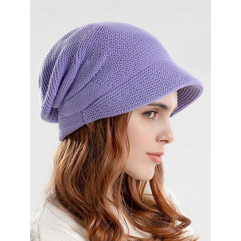Women's Winter Slouchy Knit Beanie Hat – Cozy and Stylish Warmth with Brim, Ideal for Casual and Outdoor Wear in Cold Weather3