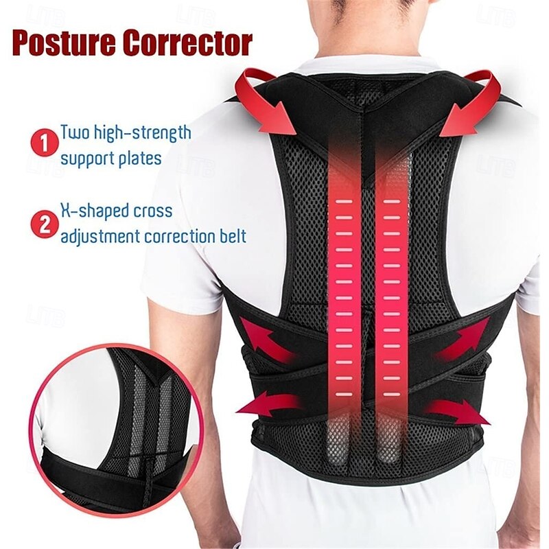 Adjustable Posture Corrector Back Support Shoulder Back Brace Posture Correction Spine Postural Fixer Tape2