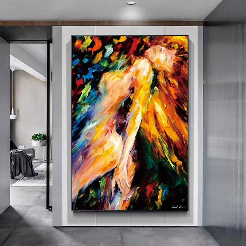 Nude oil painting handmade Woman portrait canvas painting handmade African Women oil painting handmade Wall Art Modern Decor Woman Body painting For  Home And Office Abstract Nude Art Home Wall Decor