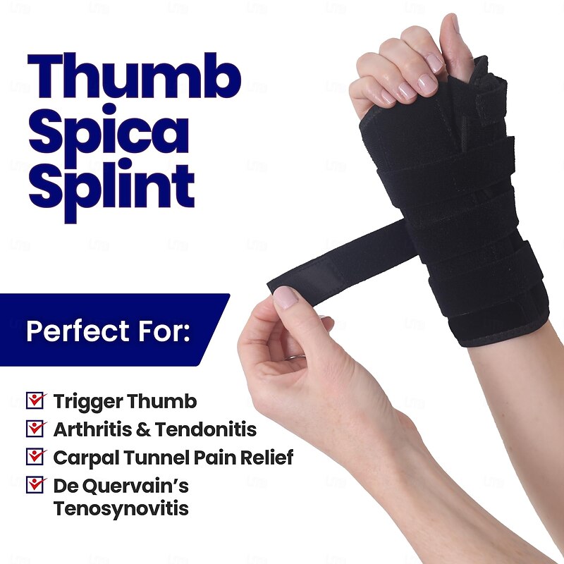 Thumb Spica Splint Right Hand  Wrist Brace  Wrist Splint and Thumb Splint to Support Sprains, Tendinosis, De Quervain's Tenosynovitis, Fractures Trigger Thumb Brace for Carpal Tunnel3