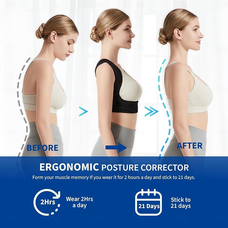 Posture Corrector for Back Support Adjustable Shoulder Posture Brace for Men and Women4