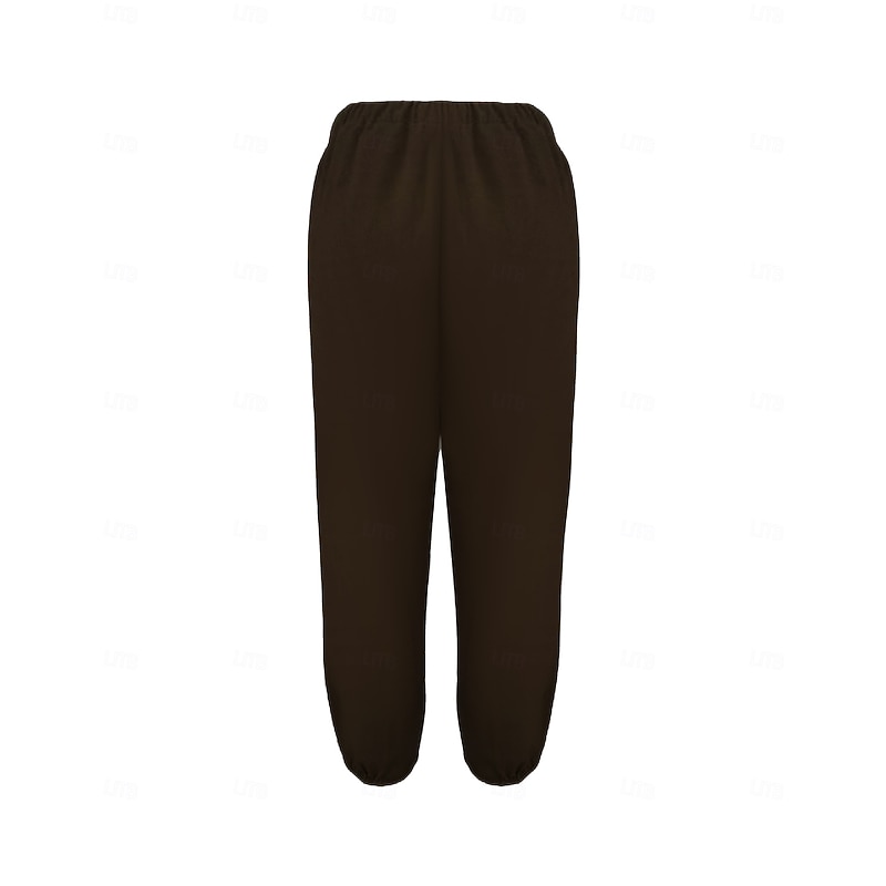 Women's Sweatpants Chinos Cropped Pants Fashion Streetwear Full Length Medium Waist Plain Pocket Drawstring Comfy Soft Comfortable Micro-elastic Outdoor Street Robin's Egg Blue Black Army Green4