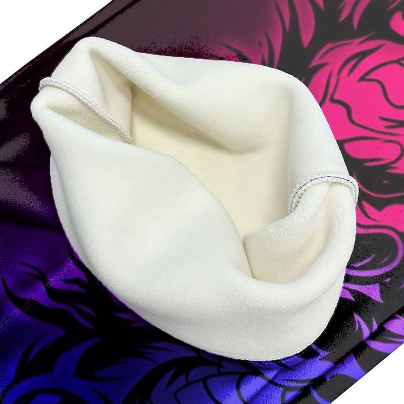 Men's Dragon Fleece Sweatpants Drawstring Elastic Waist Fashion Casual Outdoor Home Party Evening Wear Pocket Thermal Winter 3D Print Purple3