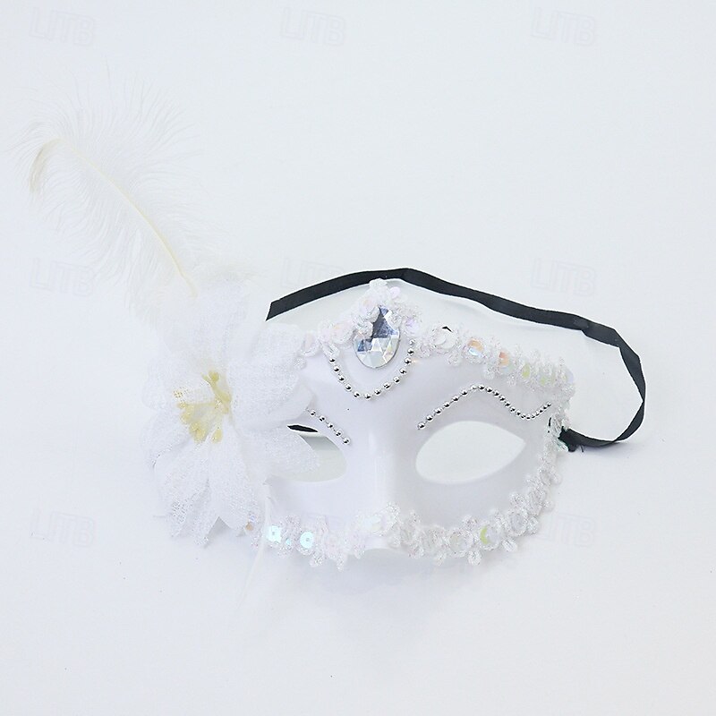 Arlecchino Halloween Venetian Mask Columbina Phantom Of The Opera Carnival Mask Half Face Adults' Men's Women's Halloween Carnival Mardi Gras Party Masquerade Carnival of Venice Easy Halloween2