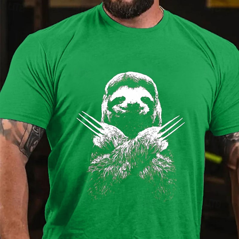 Men's Animal Funny T Shirt Short Sleeve T shirt 3D Print Crew Neck Shirt Fashion Athleisure Street Sports Outdoor Daily Black Blue Green Summer Spring Clothing Apparel S M L XL XXL XXXL3