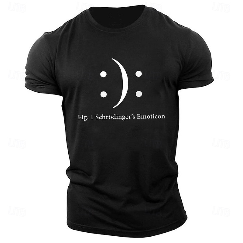 Men's Funny Smile Face T Shirt Tee Top 100% Cotton Short Sleeve Graphic Shirt Black Army Green Dark Blue Comfortable Tee Street Sports Outdoor Fashion Designer Clothing3