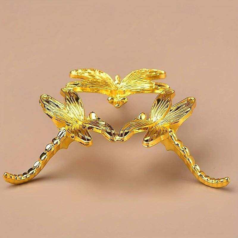 Metal Dragonfly Crystal Ball Stand, Compatible Glass Sphere Holder For Office, Home Decor, Party, Bedroom, Living Room Decoration3