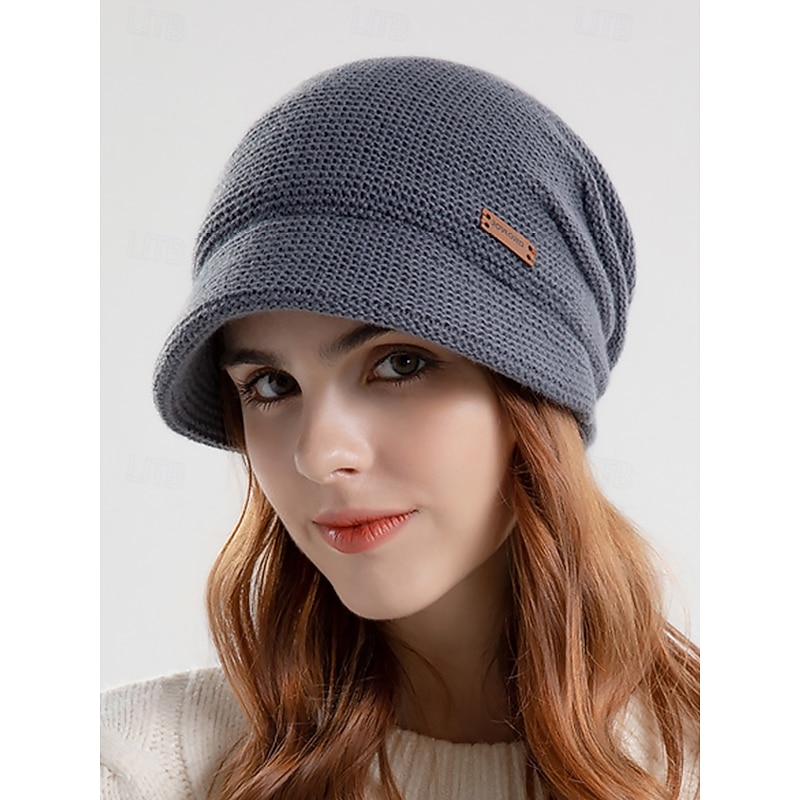 Women's Winter Slouchy Knit Beanie Hat – Cozy and Stylish Warmth with Brim, Ideal for Casual and Outdoor Wear in Cold Weather2