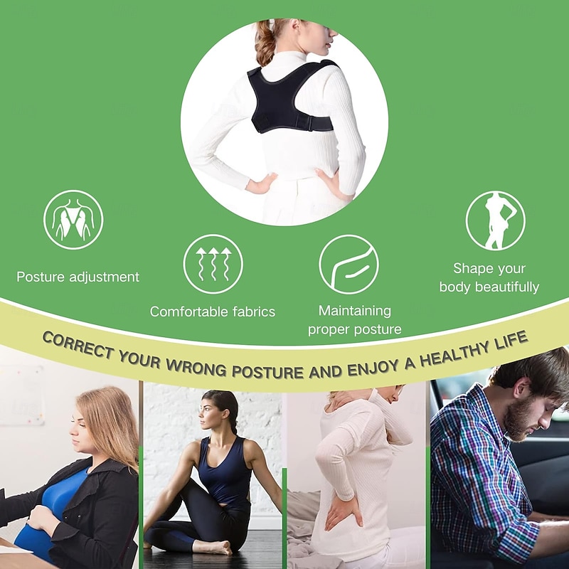 Posture Corrector for Women, Adjustable Back Brace for Men, Back Support, Shoulder Brace, Neck and Back Pain Relief, Shoulder and Back Straightener, Back Brace for Posture, Upper Back Corrector3