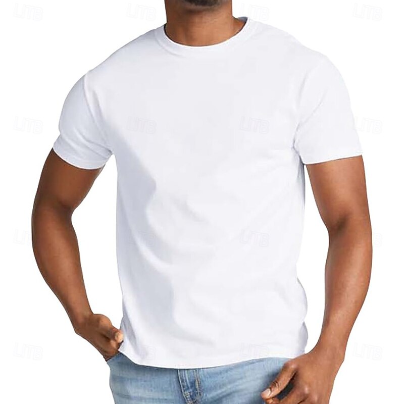 Men's Text T Shirt Short Sleeve T shirt 3D Print Crew Neck Shirt Fashion Athleisure Sports Outdoor Gym White Summer Spring Clothing Apparel S M L XL XXL XXXL2