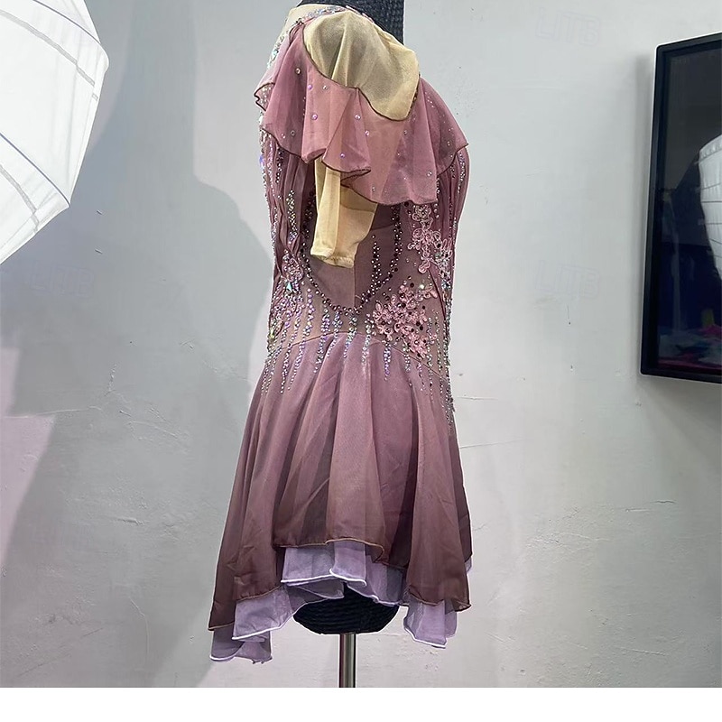 Figure skating costumes figure skating performance costumes grading costumes competition costumes children's adult women's figure skating costumes adult and children's customized spandex mesh3