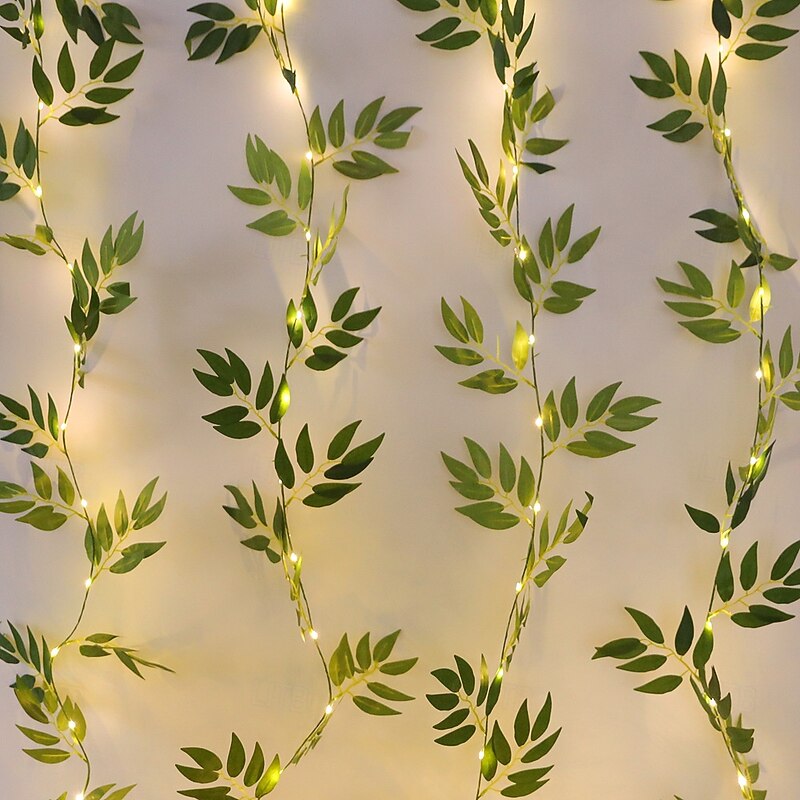 2m 20LEDs Simulate Willow Cane Fairy String Lights Battery Powered Christmas Wedding Party Holiday Home Garden Balcony Decoration2