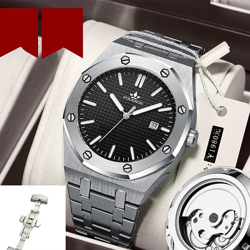 New Fashion Trend Waterproof Luminous Calendar Display Business Leisure Simple Sports Hollowed Out Transparent Quartz Men'S Watch3
