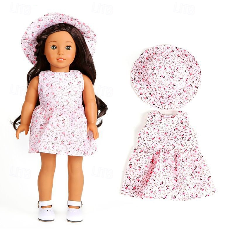 5Pack American Doll Clothes Dress Gift for 18 inch Doll Clothes and Accessories(WITHOUT DOLL)2