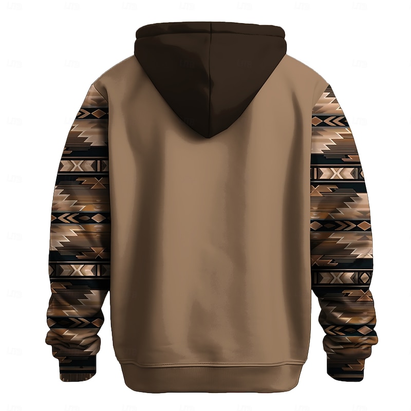 Men's Deer Hoodies Sweatshirt Fashion Cool Long Sleeve Crew Neck Party Hunting Brown Drawstring Fall Winter Designer2