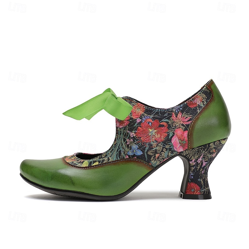 Retro Vintage Rococo Baroque Mary Jane Shoes Chunky Heels Chunky Heels Fancy Dress Women's Royal Carnival of Venice Adults' Shoes4