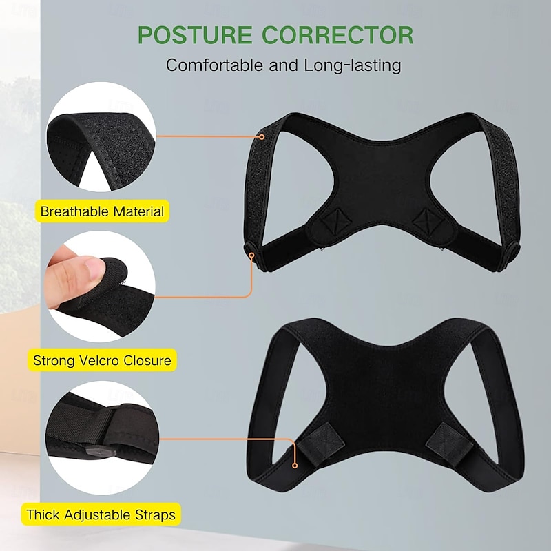 Posture Corrector for Women, Adjustable Back Brace for Men, Back Support, Shoulder Brace, Neck and Back Pain Relief, Shoulder and Back Straightener, Back Brace for Posture, Upper Back Corrector2
