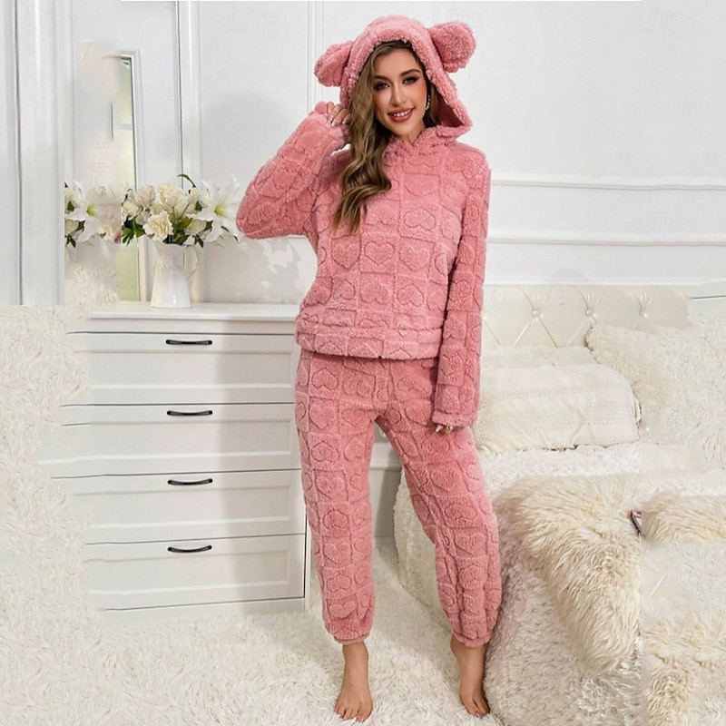 Adults' Solid Color Pajamas Nightwear Onesie Pajamas Kigurumi Pajamas Pajamas For Women's Dailywear Cartoon